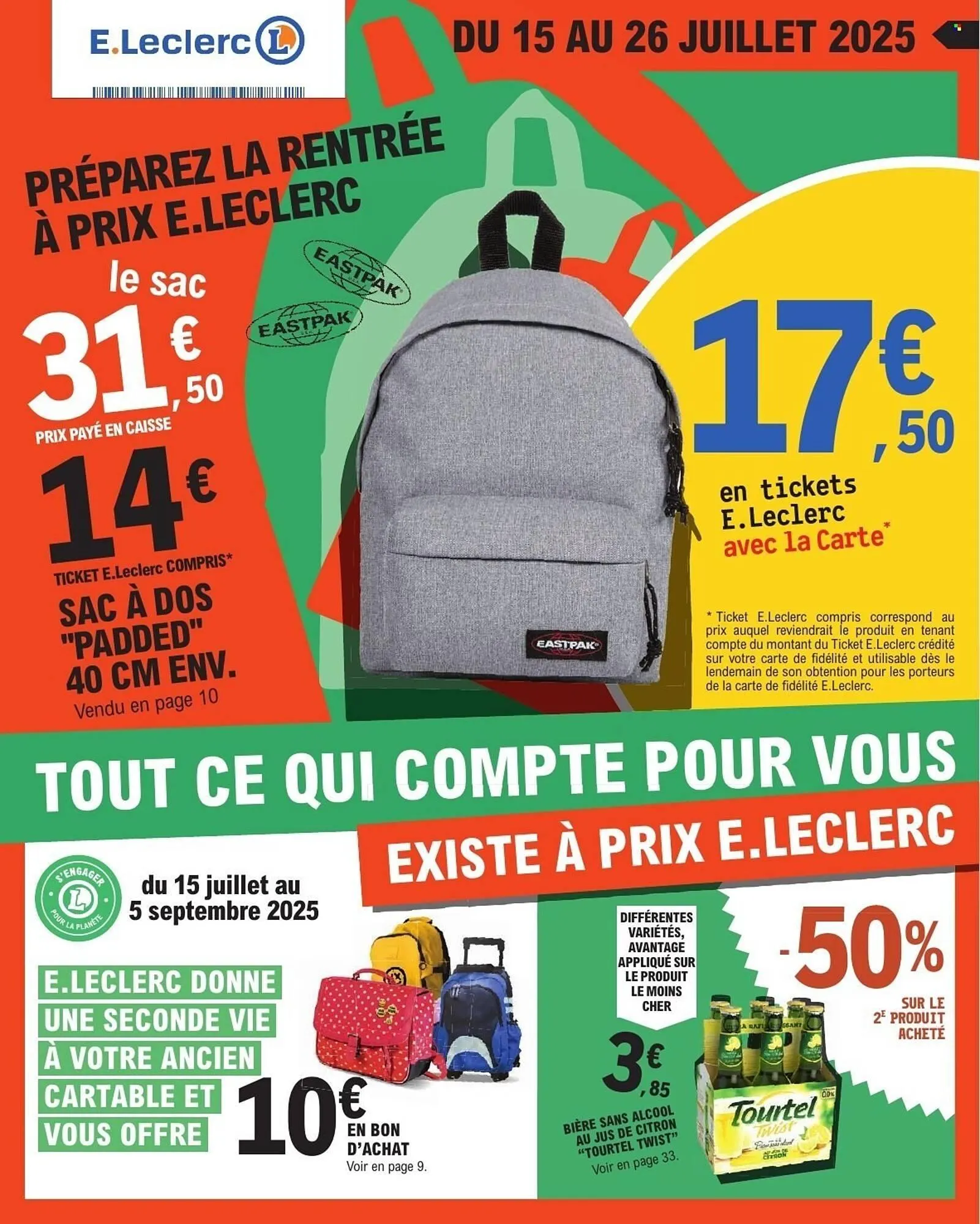 Catalogue E.Leclerc du 15 juillet au 26 juillet 2025 - Catalogue page 1