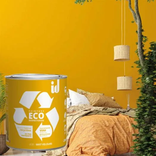 Peinture Eco responsable à base de matières recyclées ocre mat-velours 2L
