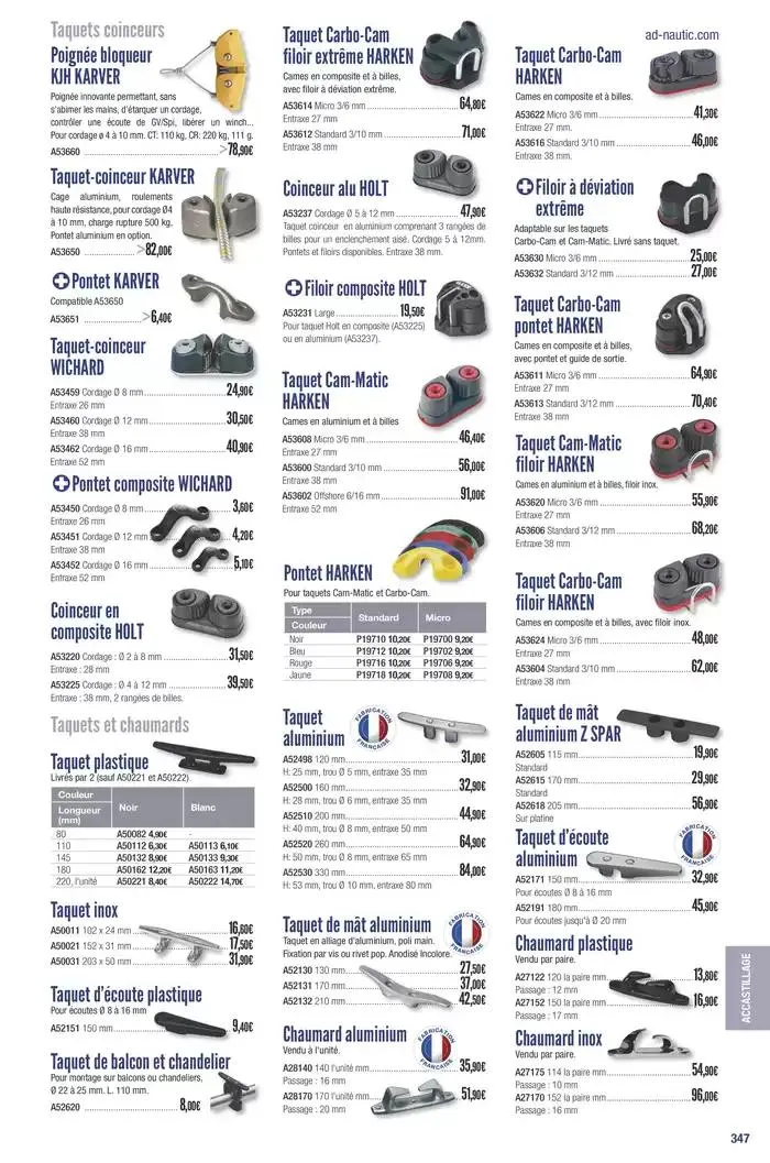 Catalogue Accastillage Diffusion 2025 du 1 janvier au 31 décembre 2025 - Catalogue page 349