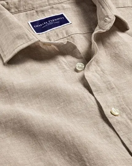 Pure Linen Shirt - Oatmeal