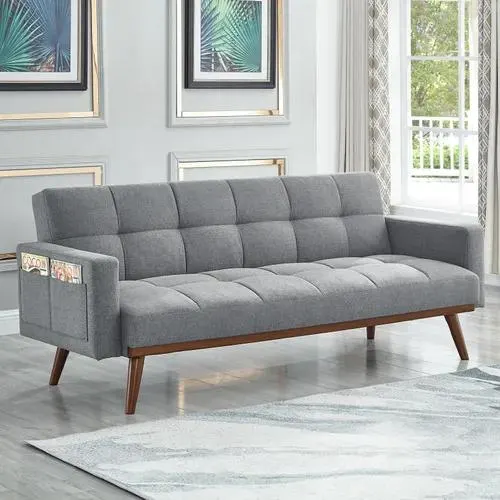 Canapé convertible 3 places LEWIS gris foncé