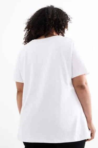 Multipack of 2 - V-neck T-shirt - stretch - LYCRA®