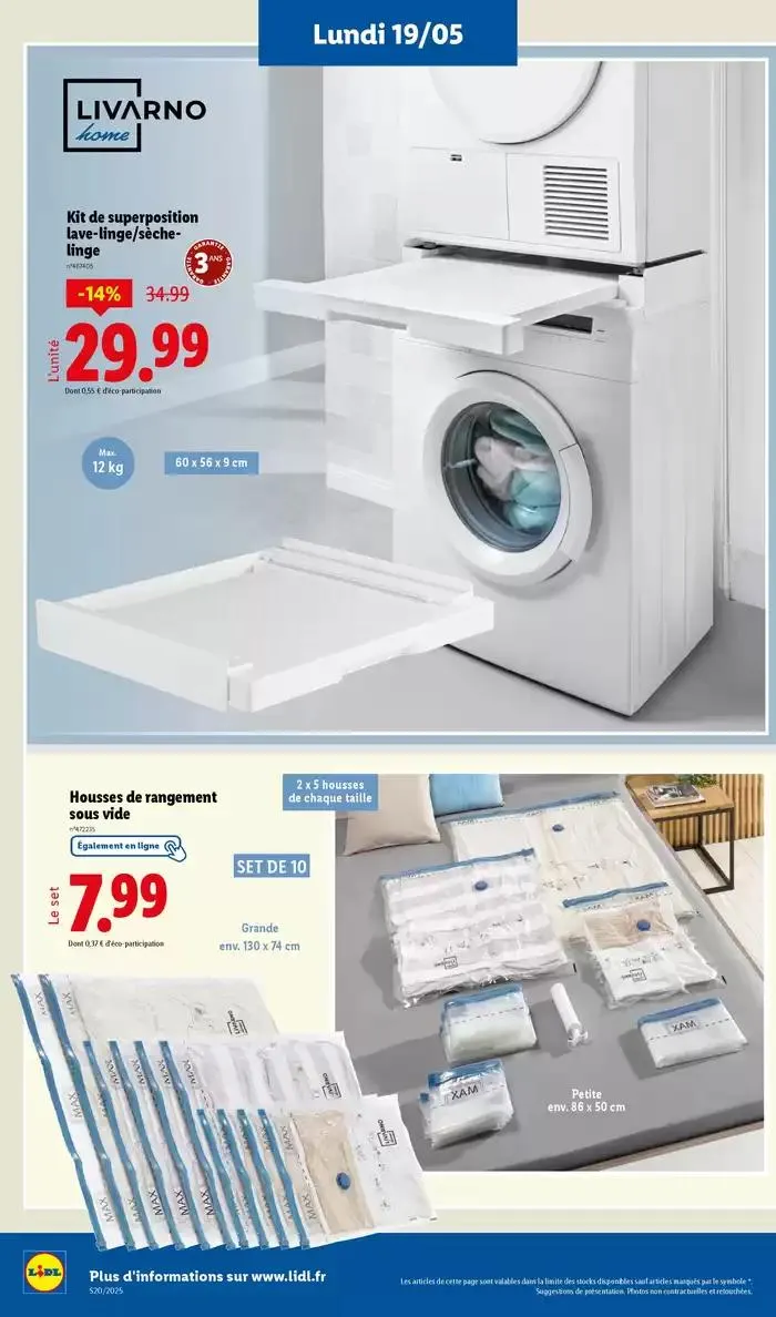 Profitez d'une large sélection de produits à prix réduits chez Lidl ! du 15 mai au 21 mai 2025 - Catalogue page 64