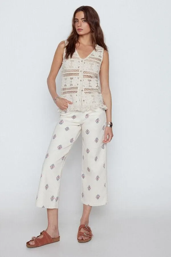 Pantalón Palazzo estampado