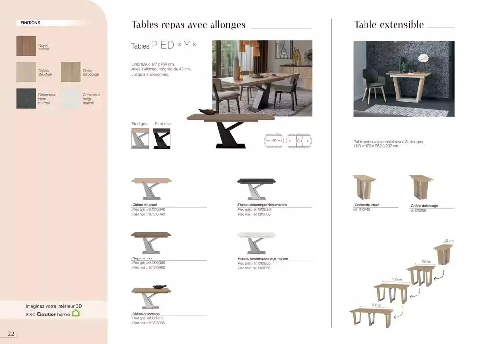 Collection Tables & chaises du 14 janvier au 31 décembre 2025 - Catalogue page 22