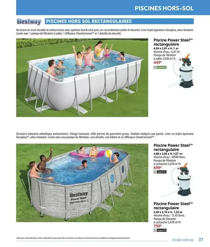 Les plaisir de l'eau Piscine,Spa,Arrosage du 10 mars au 31 décembre 2025 - Catalogue page 37