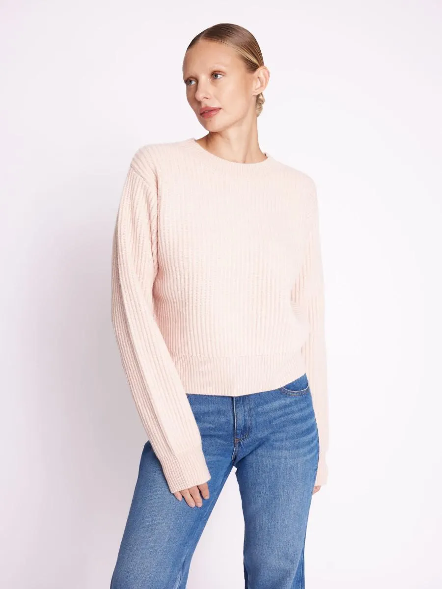 ANGE | Pull rose uni ailes crochet au dos