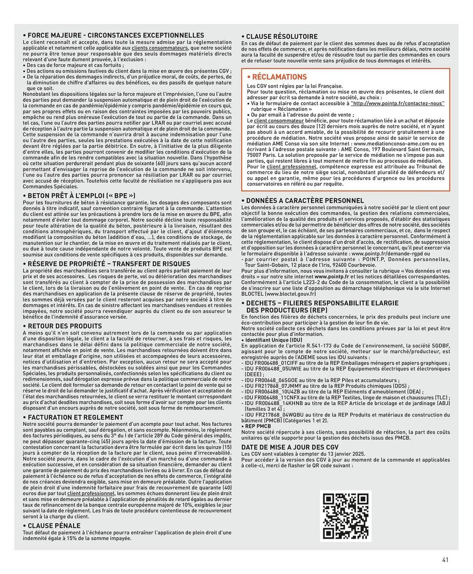 Catalogue Point P du 4 avril au 31 décembre 2025 - Catalogue page 41