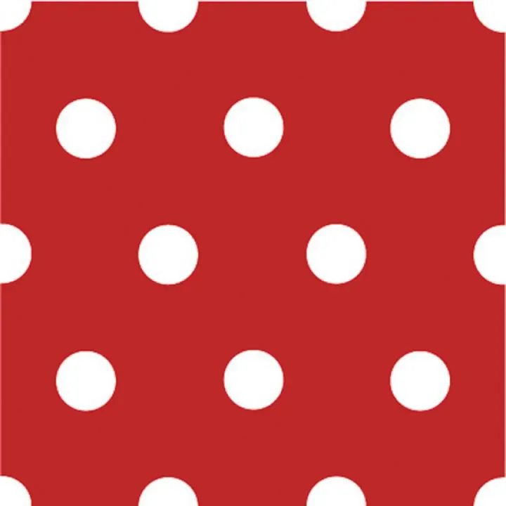 Lot de 16 serviettes intissé rouge à pois 40 x 40 cm