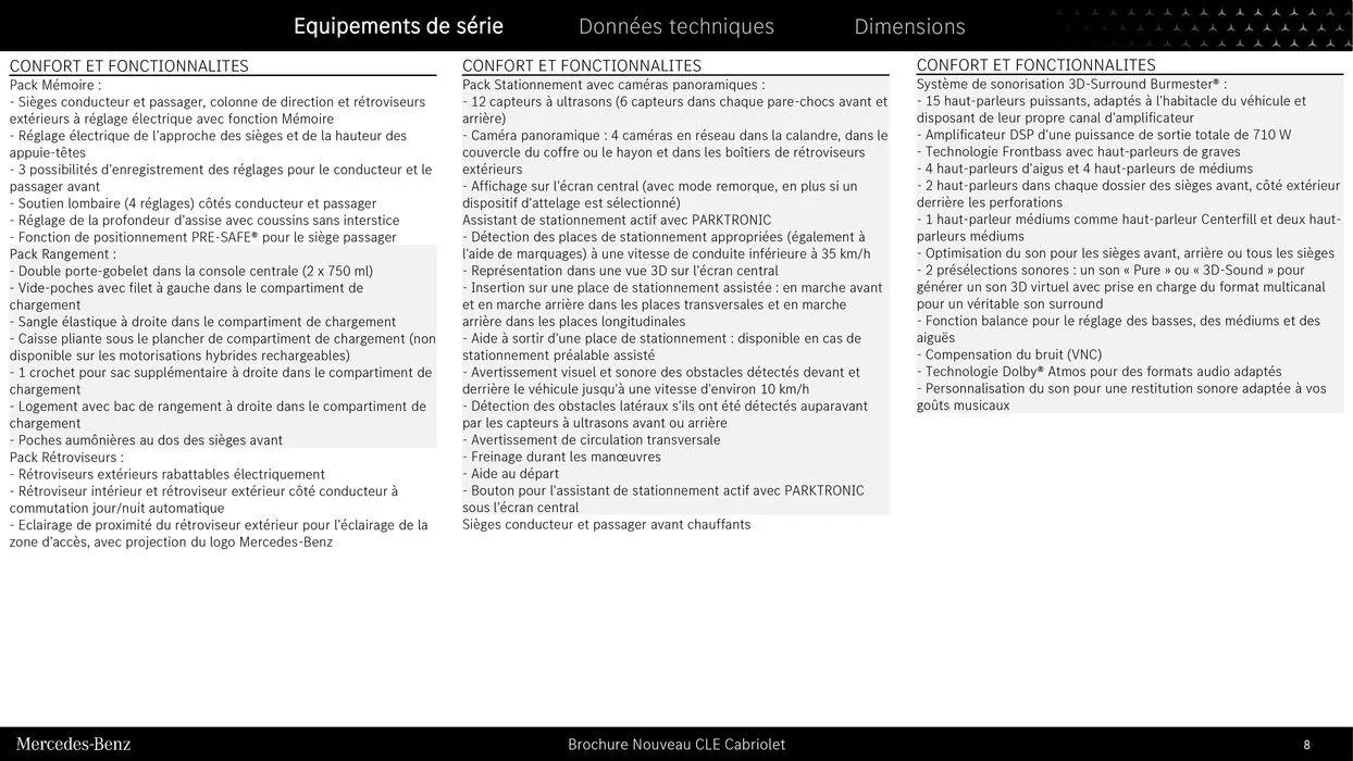 Nouveau CLE Cabriolet du 9 septembre au 31 août 2025 - Catalogue page 8