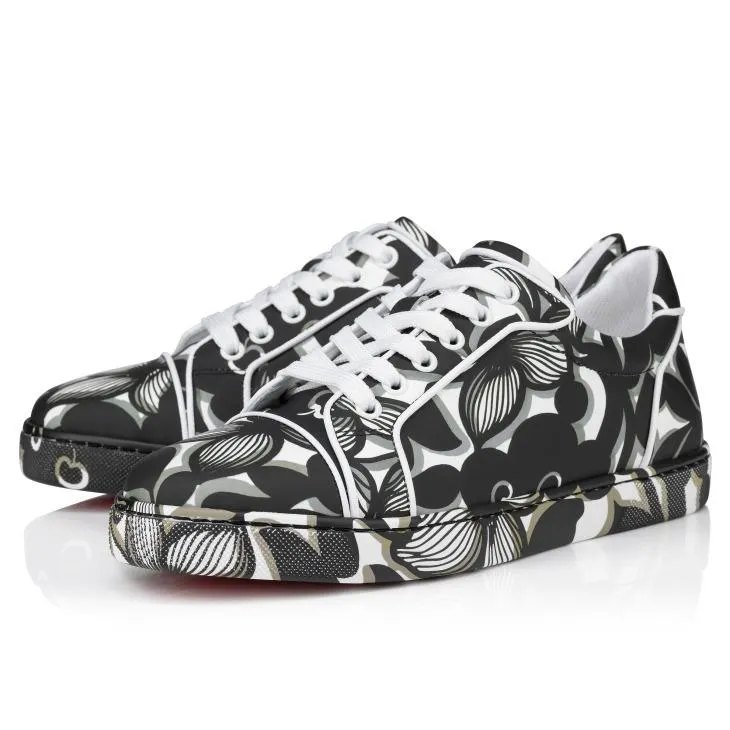 Sneakers - Cuir de veau et gomme - Noir - Femme