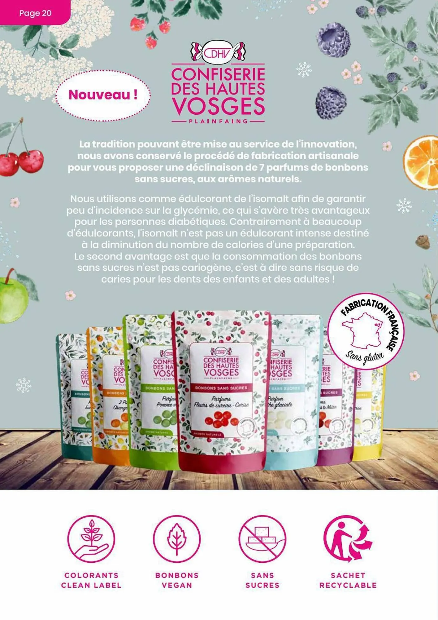 Catalogue Confiserie des Hautes Vosges du 13 juillet au 31 décembre 2023 - Catalogue page 20