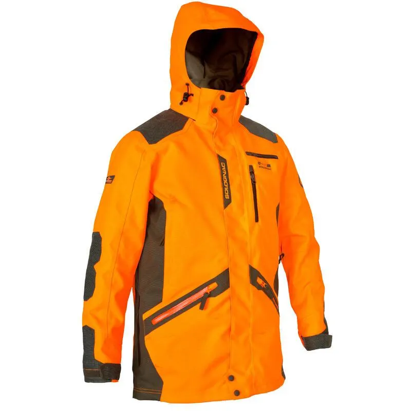 Giacca caccia impermeabile SUPERTRACK 900 arancione fluo