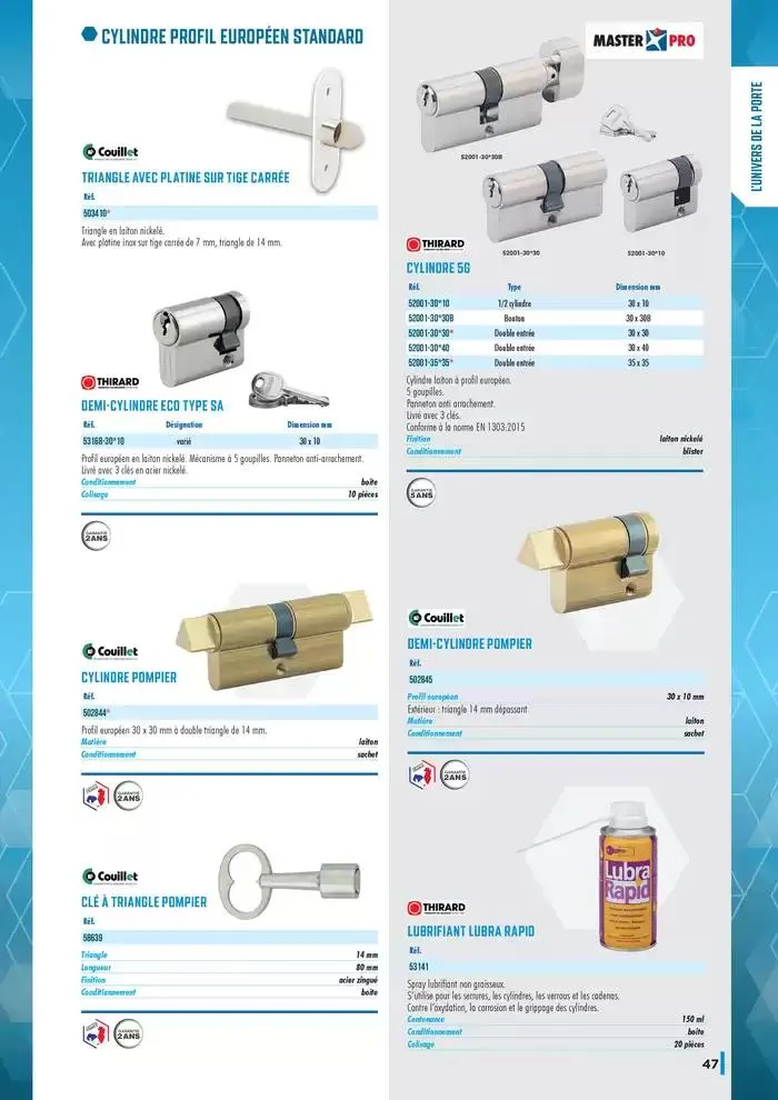 Guide Quincaillerie Serrurerie 2025 - 2026 du 1 avril au 1 avril 2026 - Catalogue page 49