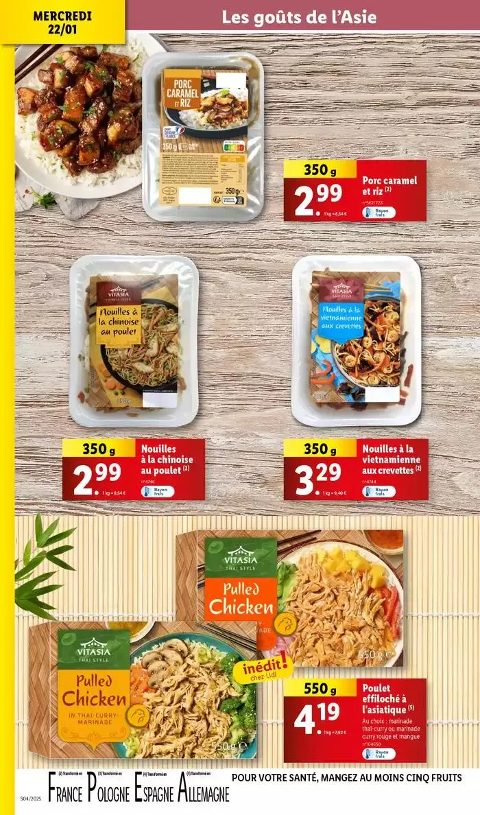 Lidl vous invite à un voyage culinaire en Asie avec leur gamme Vitasia! du 22 janvier au 28 janvier 2025 - Catalogue page 18