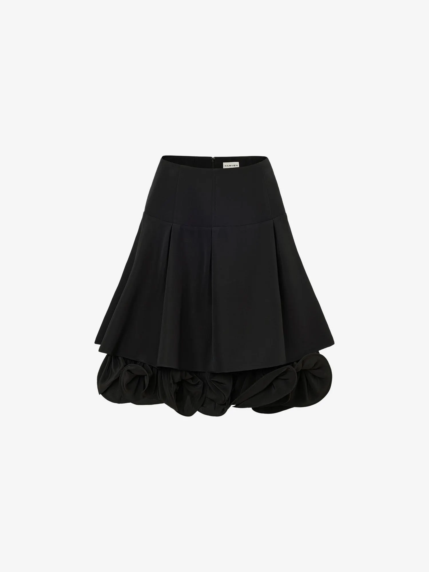 ESMA BUBBLE SKIRT IN BLACK SILK AND WOOL