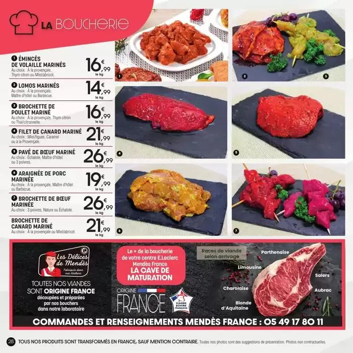 Carte traiteur permanente du 17 avril au 31 mars 2026 - Catalogue page 28