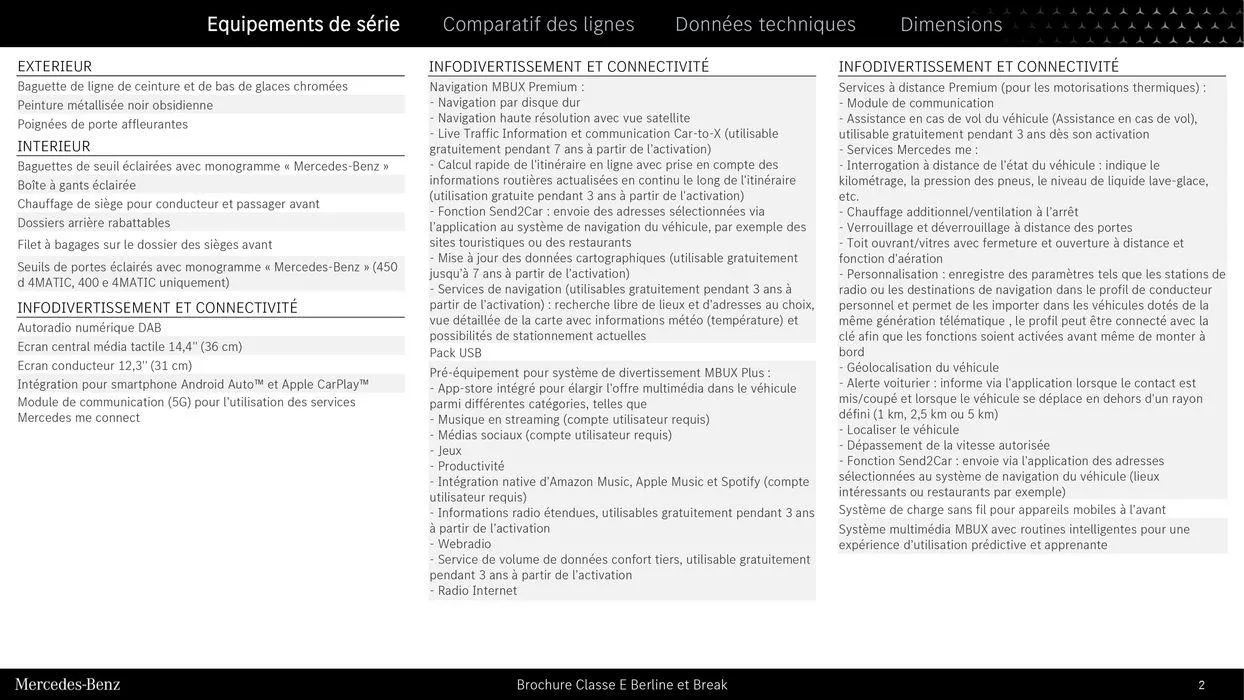 Classe E Berline et Break du 9 septembre au 31 août 2025 - Catalogue page 2
