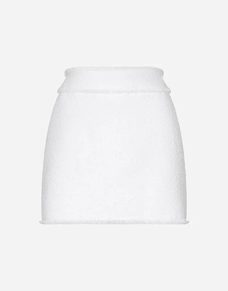 Mini-jupe en tweed Rachel de coton