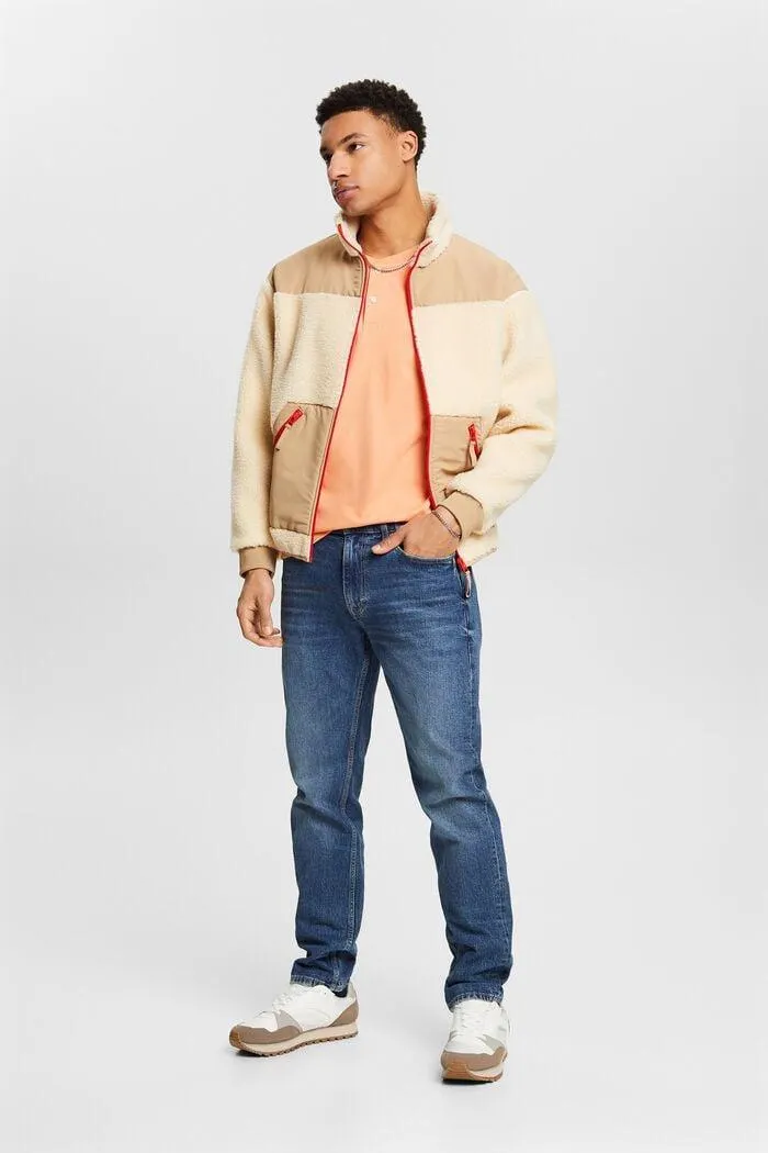 T-shirt col tunisien en jersey