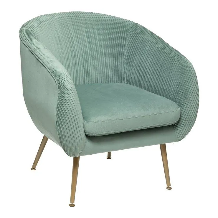FAUTEUIL VELOURS SOLARO JADE