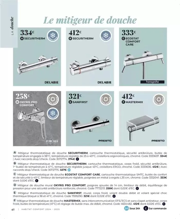 Cedeo Habitat confort du 1 octobre au 31 mai 2025 - Catalogue page 44