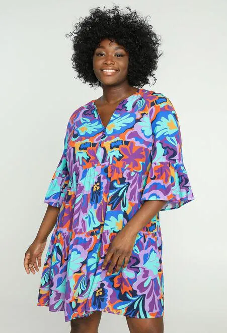 Robe courte en viscose