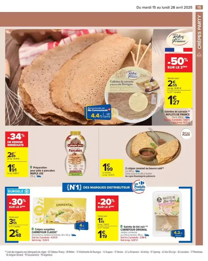 CRÊPES PARTY du 15 avril au 28 avril 2025 - Catalogue page 17