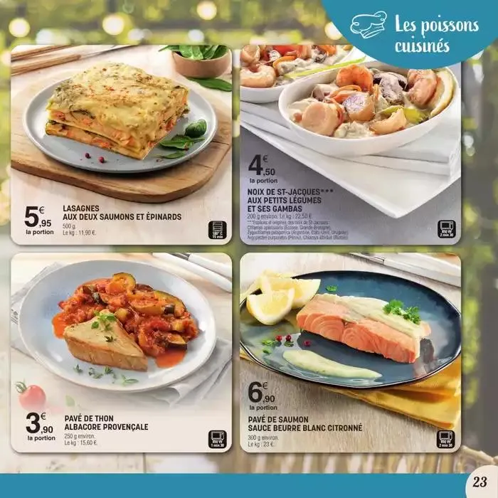 CARTE TRAITEUR PERMANENTE du 31 mars au 30 mars 2026 - Catalogue page 23