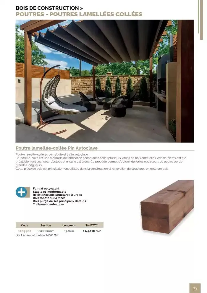 BOIS PANNEAUX 2025 2026 du 30 avril au 31 décembre 2026 - Catalogue page 73