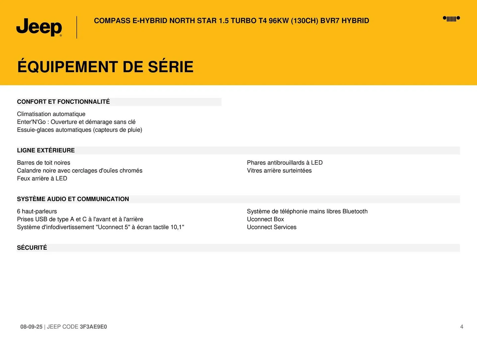 Catalogue Jeep du 9 septembre au 9 septembre 2026 - Catalogue page 4