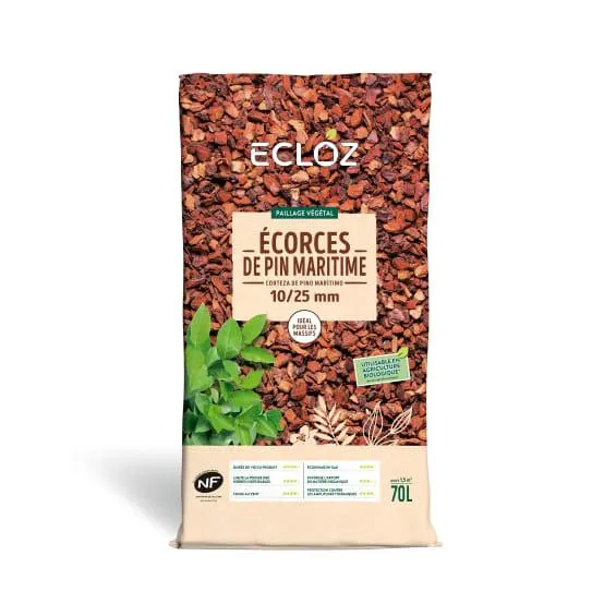 Ecorces de pin maritime 10/25 mm sac de 70L ECLOZ