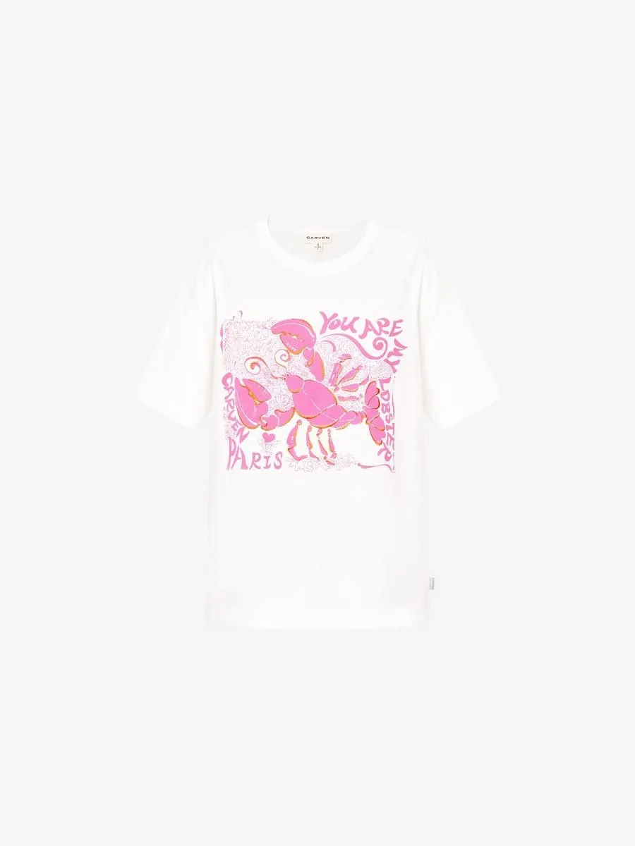 DOURY WHITE COTTON TEE-SHIRT