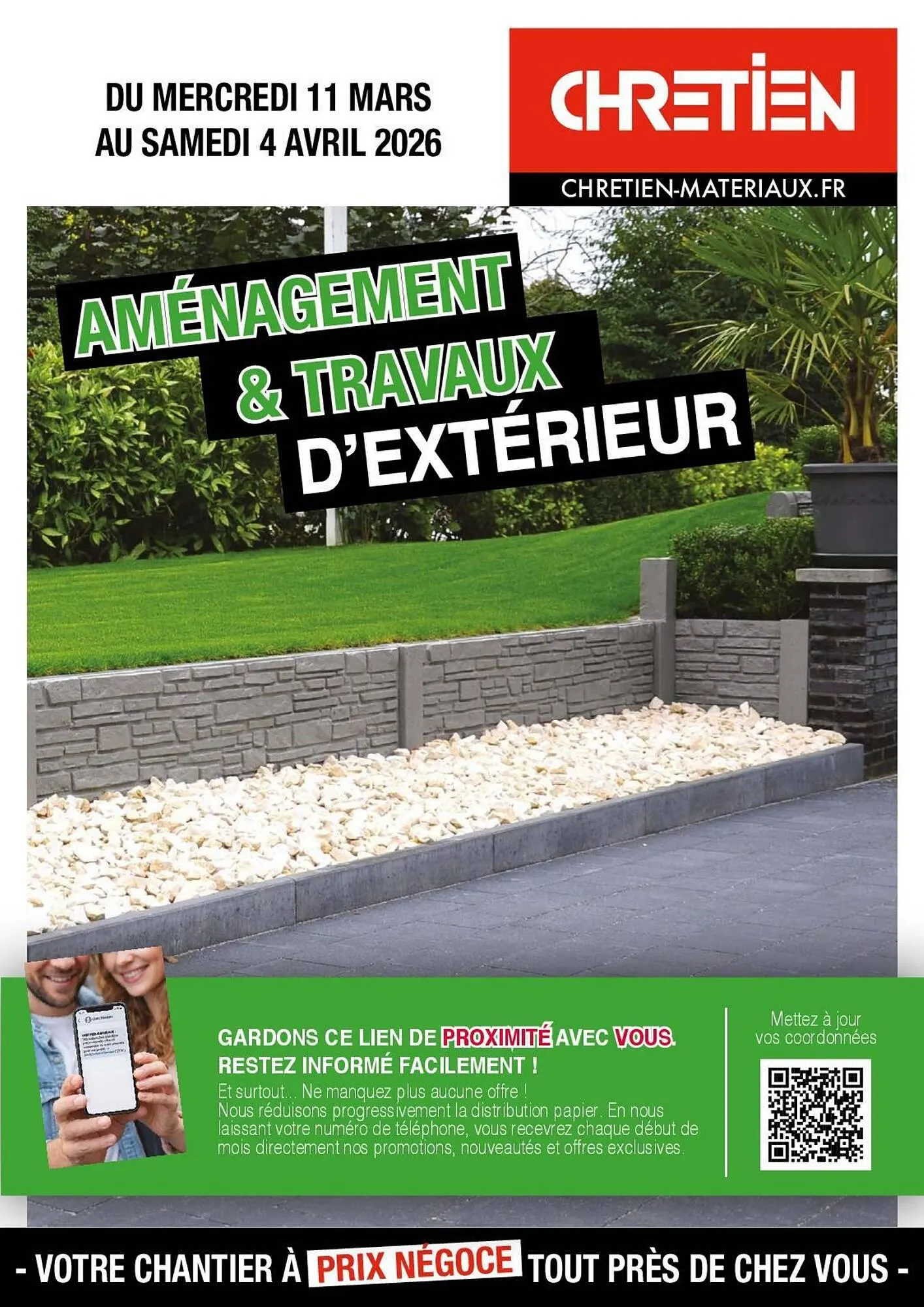 Catalogue Chretien Matériaux du 11 mars au 4 avril 2026 - Catalogue page 1