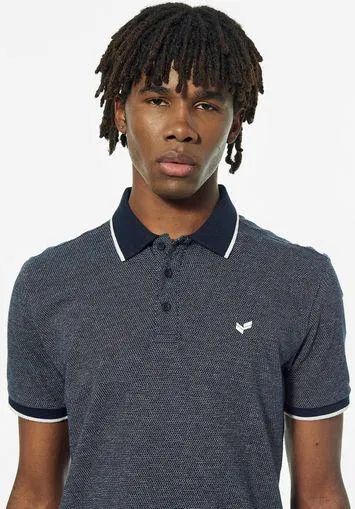Polo bleu Homme en 100% coton bio