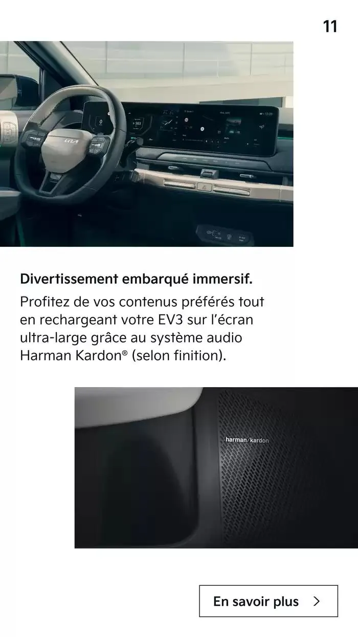 KIA Nouveau EV3 100% électrique - Brochure du 8 octobre au 29 septembre 2025 - Catalogue page 11