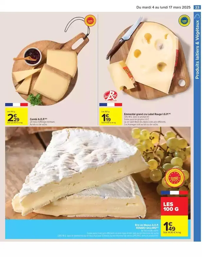 PRODUITS LAITIERS & VÉGÉTAUX du 4 mars au 17 mars 2025 - Catalogue page 25