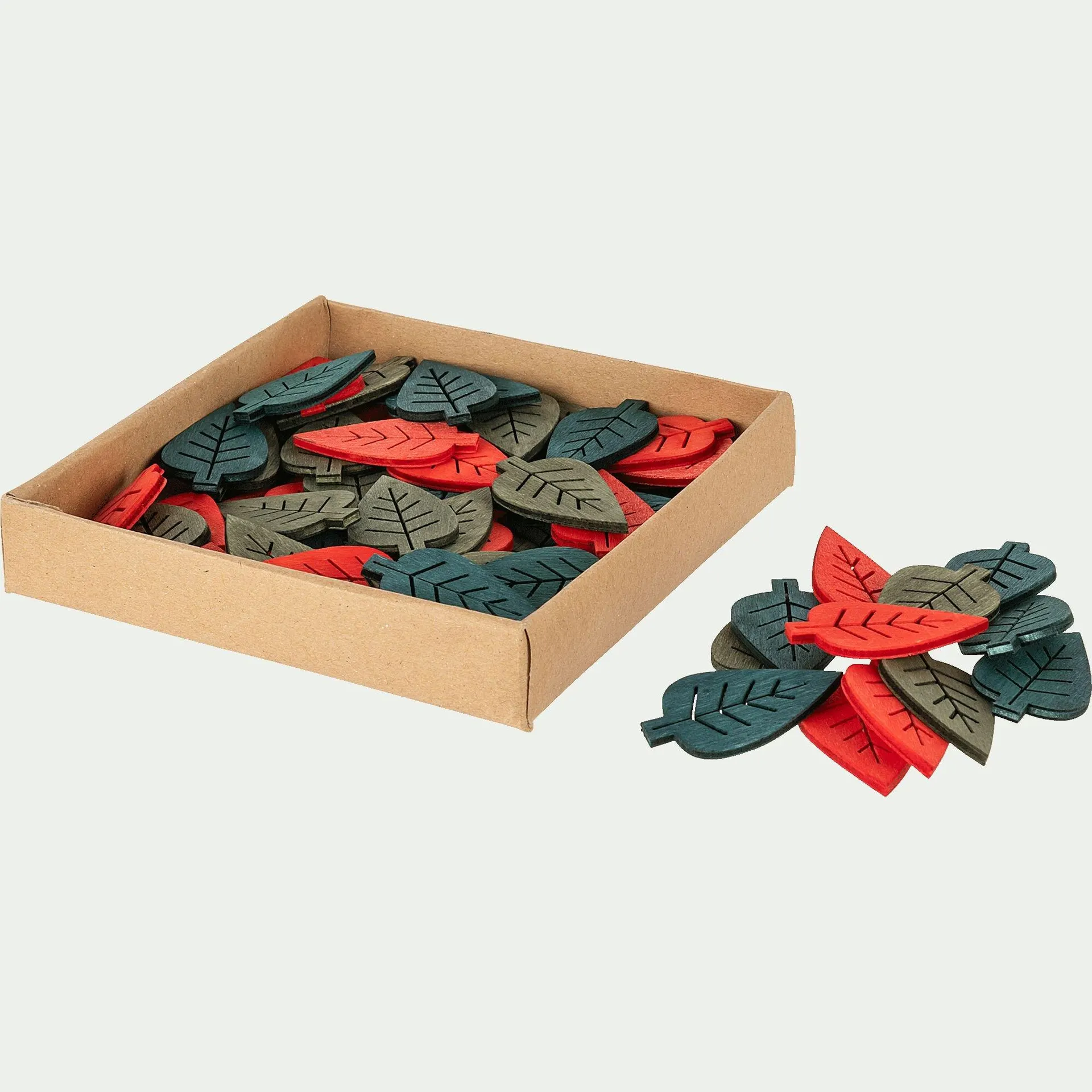 Boite de 20 feuilles déco - D12xP2,5cm multicolore