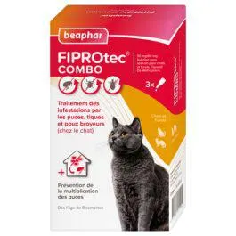 FIPROTEC COMBO Solution spot-on pour chats contre puces et tiques