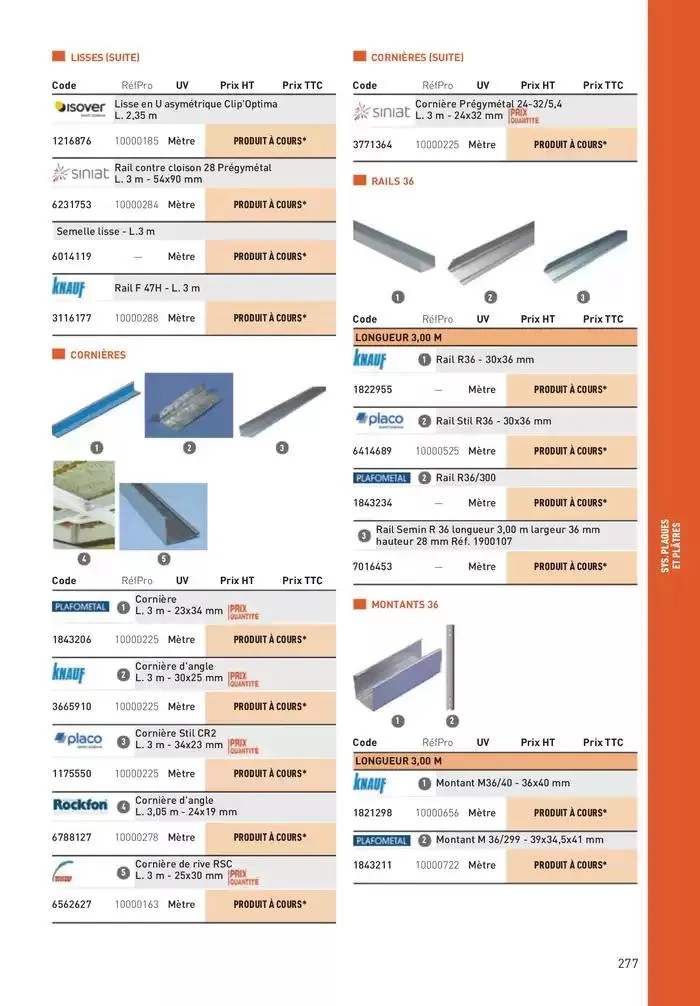 Matériaux 2025 du 1 janvier au 31 décembre 2025 - Catalogue page 277