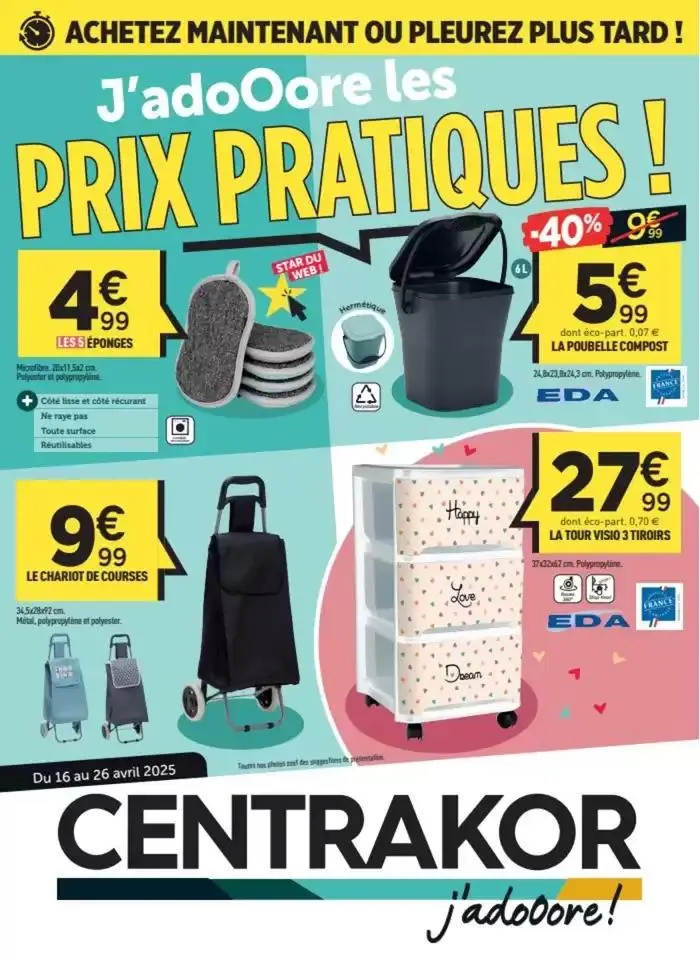 J'adooore les prix pratiques ! du 16 avril au 26 avril 2025 - Catalogue page 1