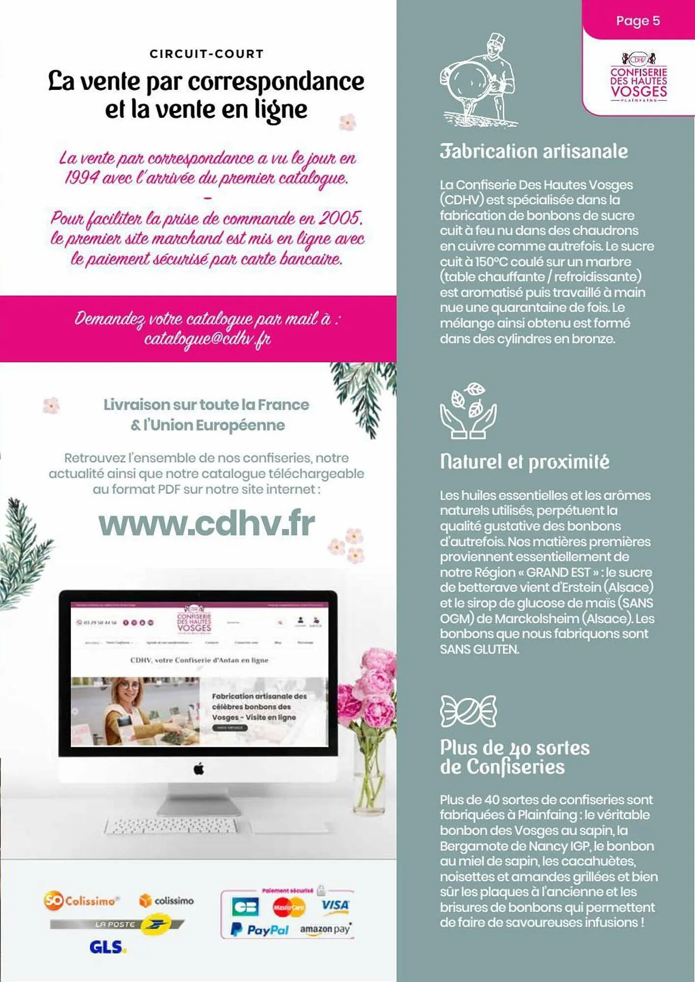 Catalogue Confiserie des Hautes Vosges du 13 juillet au 31 décembre 2023 - Catalogue page 5