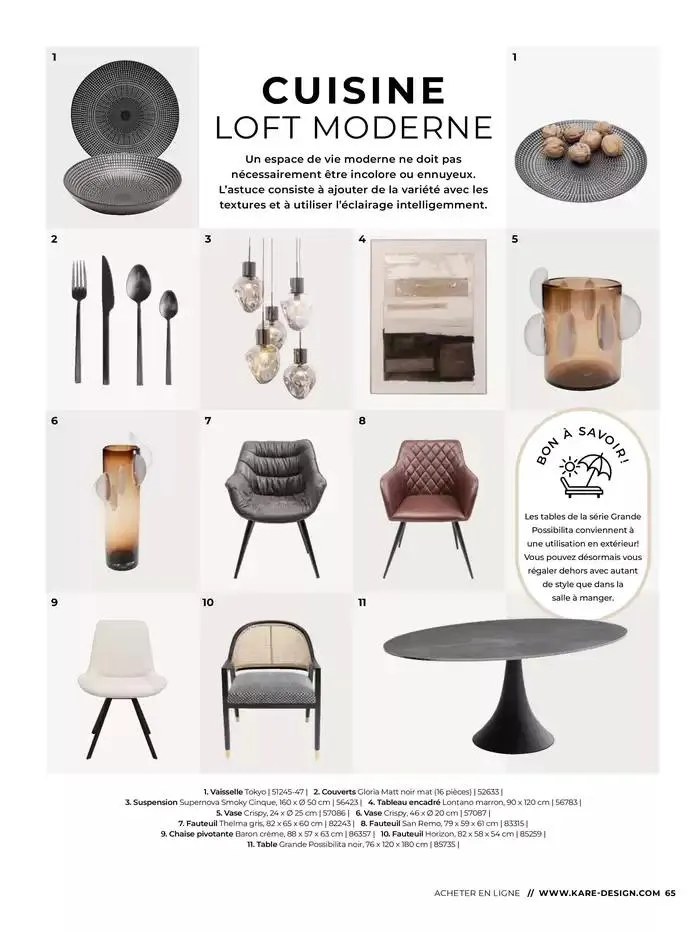 LE MAGAZINE POUR LES ENTHOUSIASTES DU DESIGN du 6 février au 31 décembre 2025 - Catalogue page 65