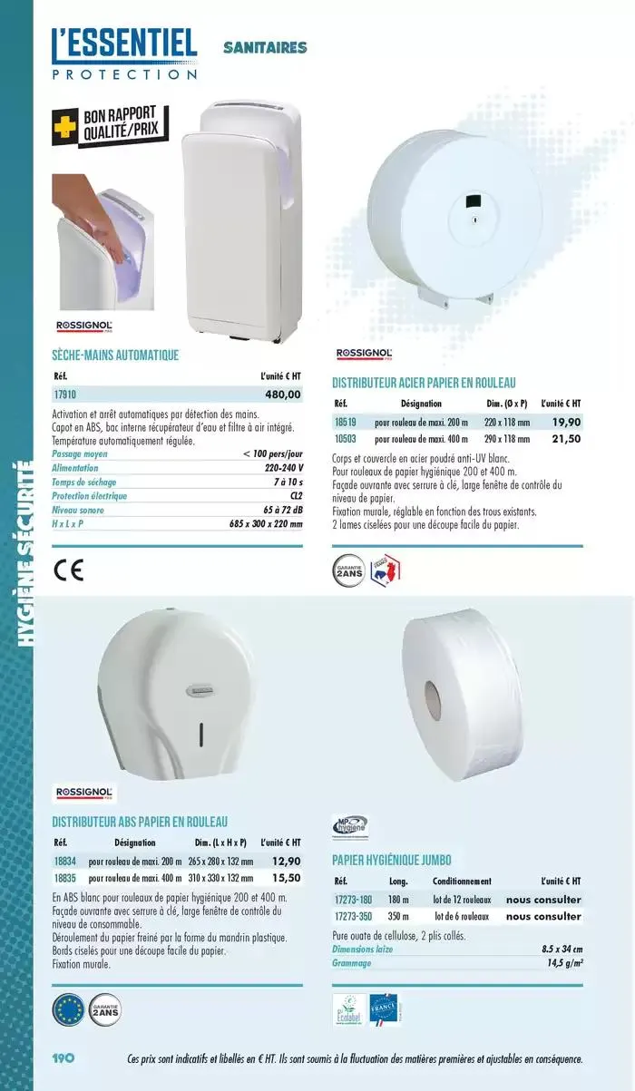 Essentiel Protection 2025 tarifé du 3 mars au 31 décembre 2025 - Catalogue page 192