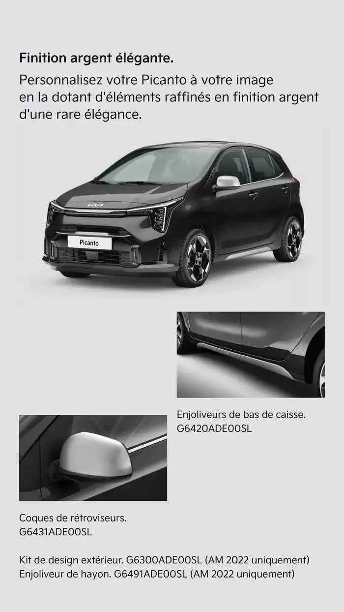 KIA Nouvelle Picanto - Accessoires du 26 septembre au 17 septembre 2025 - Catalogue page 6