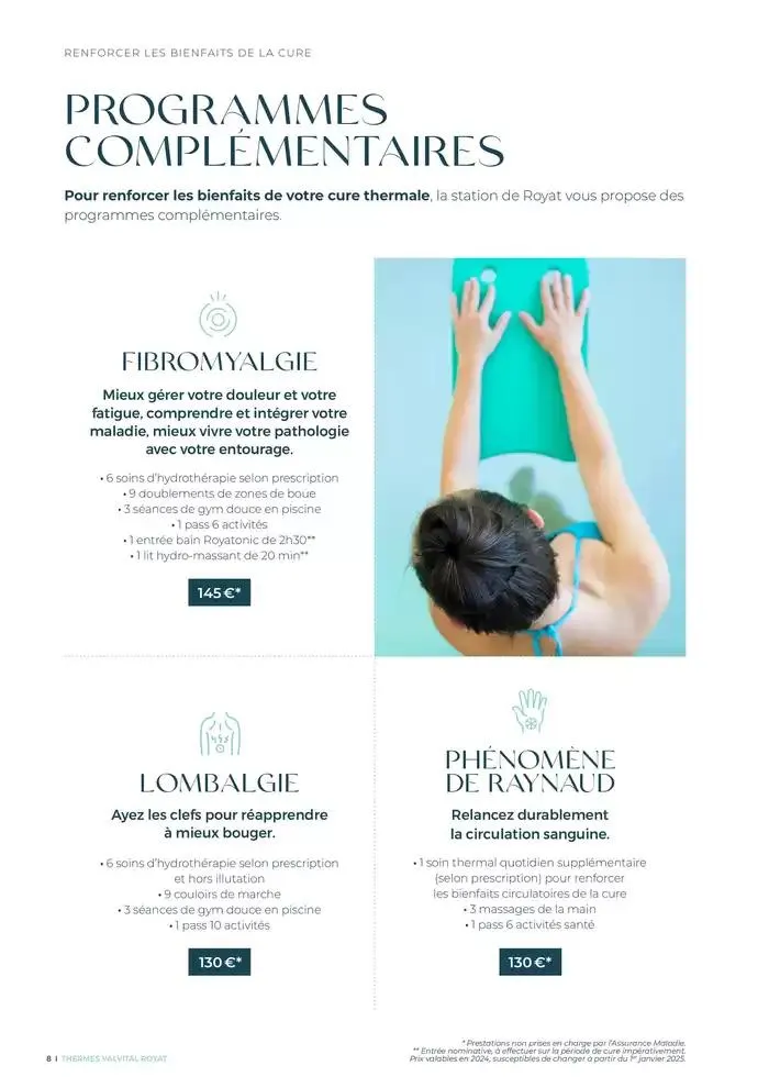 Brochure établissement Royat 2025 du 7 avril au 8 novembre 2025 - Catalogue page 8