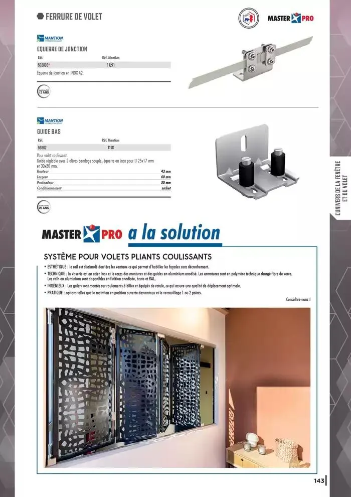 Guide Quincaillerie Serrurerie 2025 - 2026 du 1 avril au 1 avril 2026 - Catalogue page 145