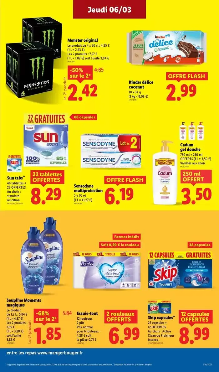 Les bonnes affaires sont chez Lidl ! Découvrez une sélection de produits à petits prix du 6 mars au 12 mars 2025 - Catalogue page 21