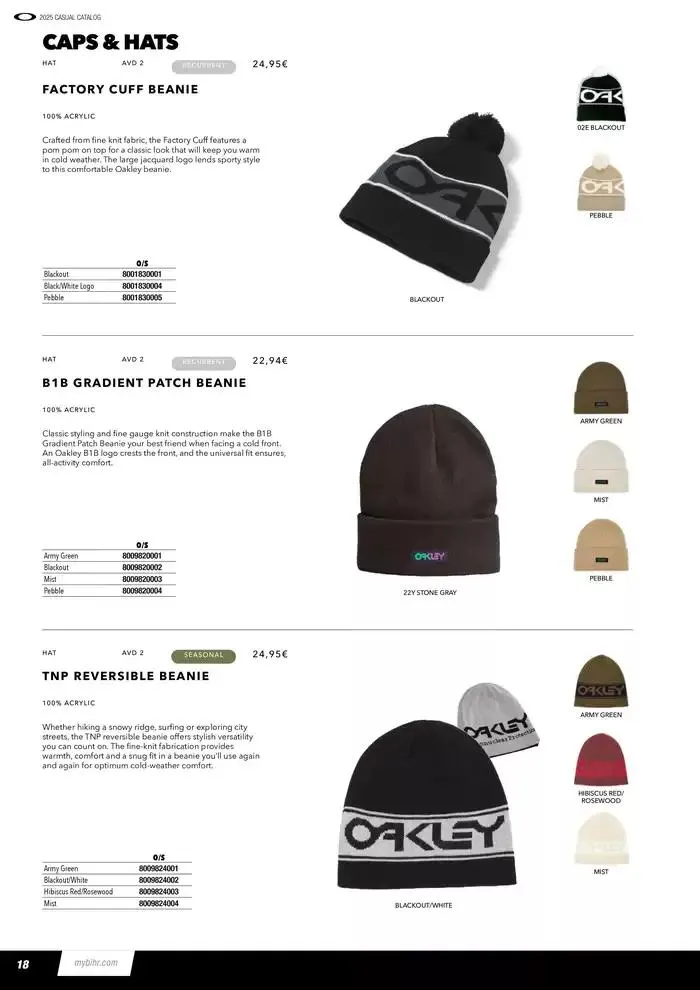OAKLEY Casual 2025 du 27 mars au 31 décembre 2025 - Catalogue page 18