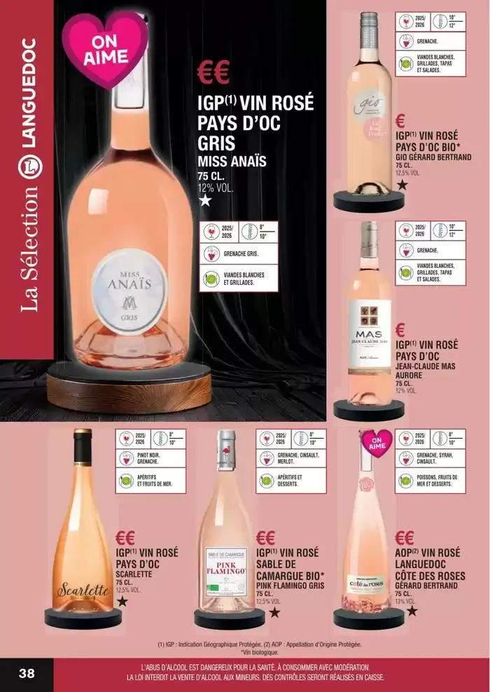 GUIDE DES VINS 2025 2026 du 27 février au 31 janvier 2027 - Catalogue page 38